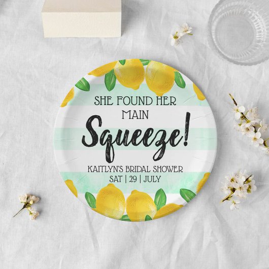 メインの相棒が見つかった! レモン ブライダルシャワーパーティ ペーパープレート