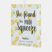 メインの相棒が見つかった！レモン ブライダルシャワー ガラスオーナメント (正面左)