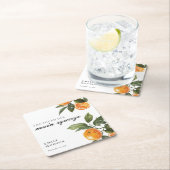 メインの相棒のブライダルシャワーを見つけた スクエアペーパーコースター (インサイチュ)