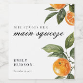 メインの相棒のブライダルシャワー ワインラベル (シングルラベル)