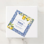 メインの相棒のレモン ブライダルシャワー フェイバータグ (インサイチュ)