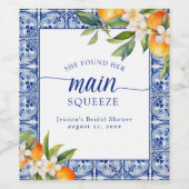 メインの相棒オレンジの結婚前お披露目パーティ ワインラベル (シングルラベル)