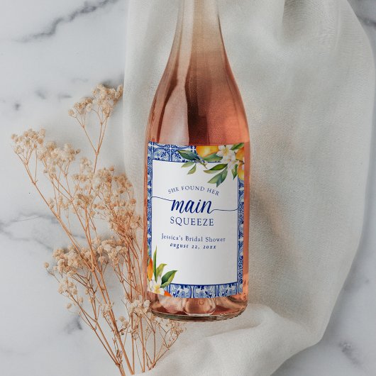 メインの相棒オレンジの結婚前お披露目パーティ ワインラベル