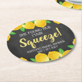 メインの相棒 彼女のレモン ウェディング ラウンドペーパーコースター (アングル)