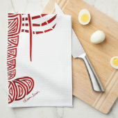 メインの種族のロブスター キッチンタオル (四つ折り)