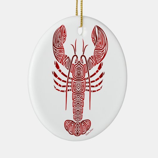 メインの種族のロブスター セラミックオーナメント (右)