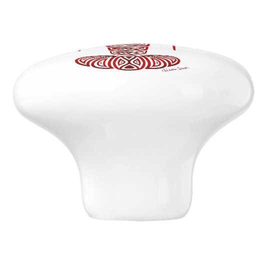 メインの種族のロブスター セラミックノブ (側面)