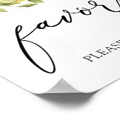 メインの絞りレモンとグリーン プレゼントサイン ポスター (角)