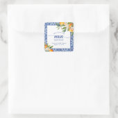 メインの絞り(大切な人)オレンジの結婚前お披露目パーティ スクエアシール (バッグ)