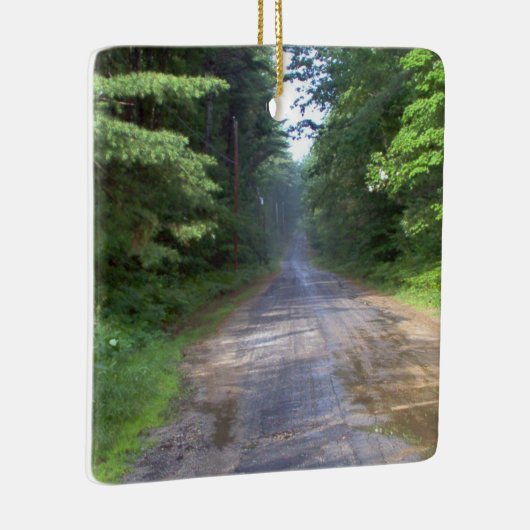 メインの道の家庭の田舎道 セラミックオーナメント (右)