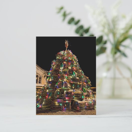 メインの郵便はがきからのメリークリスマス シーズンポストカード (スタンド正面)