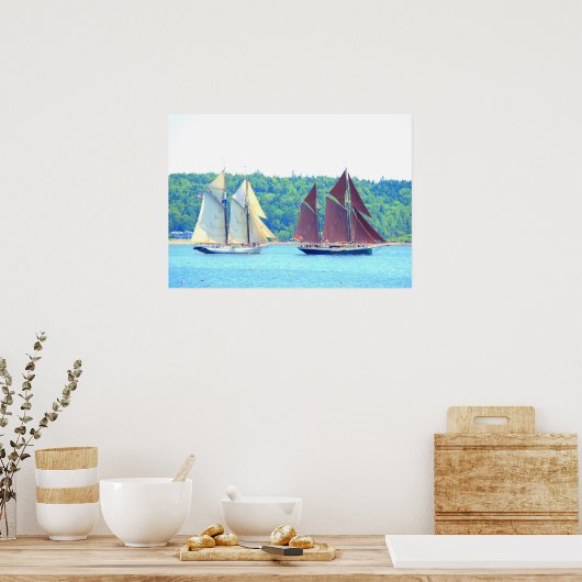 メインの風船セーリング ポスター (キッチン)