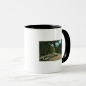 メインの高速道路で羊を導く羊飼い マグカップ (正面右)