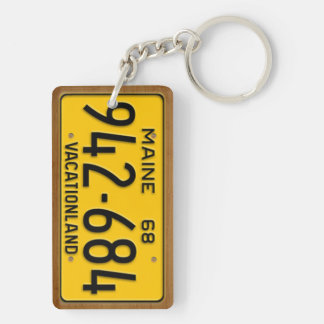 メインの1968年のヴィンテージのナンバープレートKeychain キーホルダー