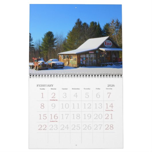 メインの2017のカレンダーの自然場面 カレンダー (2月 2026)