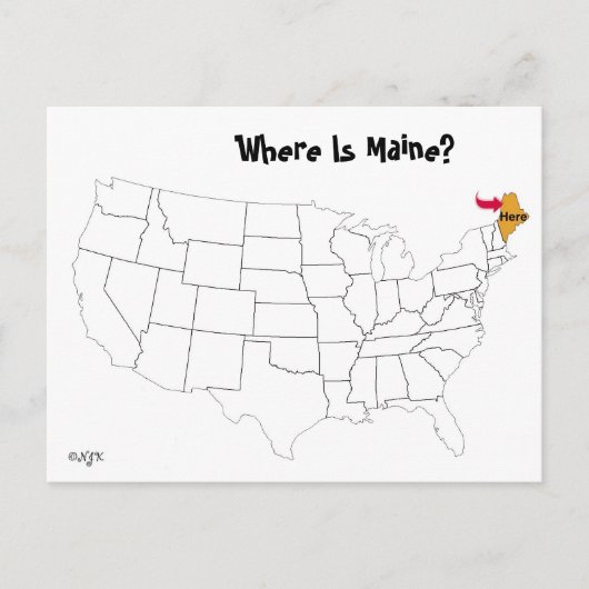 メインはどこ？ ポストカード (正面)