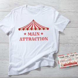 メインアトラクションサーカス誕生日テーマパーティー Tシャツ