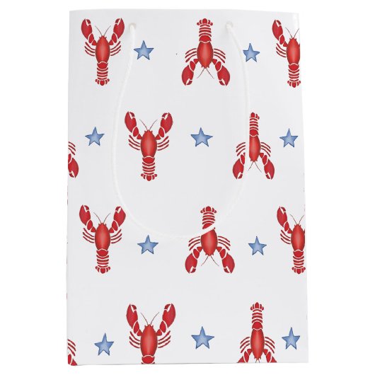 メインイベント ロブスター プレッピー 海岸 コースト ミディアムペーパーバッグ (正面)