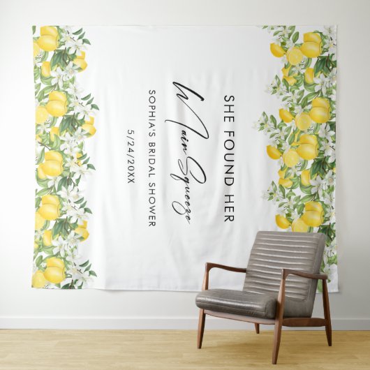 メインエレガントスクイーズブライダルシャワー写真の背景 タペストリー (インサイチュ(横))