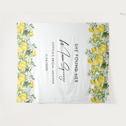 メインエレガントスクイーズブライダルシャワー写真の背景 タペストリー (正面(横))