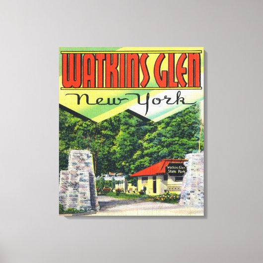 メインエントランスビュートゥワトキンズグレン州パーク キャンバスプリント (正面)