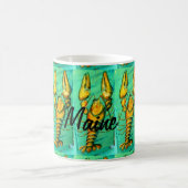 メインカスタマイズロブスターグリーンコーヒーマグ コーヒーマグカップ (中央)