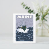 メインカニ魚釣りボートシーン ポストカード (スタンド正面)