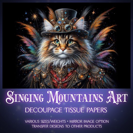 メインカラフルクーンヴィンテージスチームパンクデクページ 薄葉紙