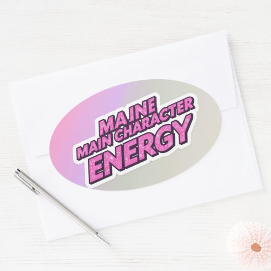 メインキャラクターエナジースシール 楕円形シール (封筒)