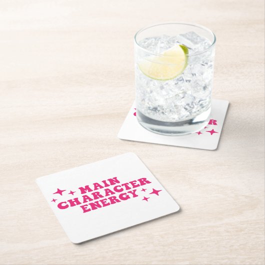 メインキャラクターエナジーピンク スクエアペーパーコースター (インサイチュ)
