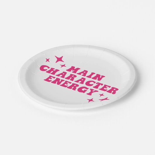 メインキャラクターエナジーピンク ペーパープレート (アングル)