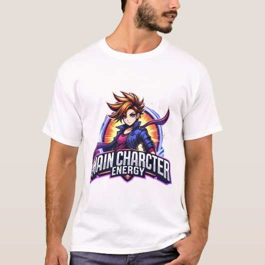メインキャラクターエネルギー – 自信ブースト Tシャツ (正面)