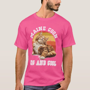 メインクーンが大きくてかっこいい メインクーンレディー Tシャツ