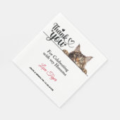 メインクーンののぞき込み猫の紙ナプキン スタンダードランチョンナプキン (角)