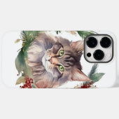 メインクーンの猫のクリスマスリースの可愛い子猫 Case-Mate iPhoneケース (裏面 (横))