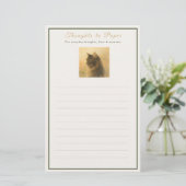 メインクーンの猫のメモ帳「Thoughts to Paper」 便箋 (スタンド正面)
