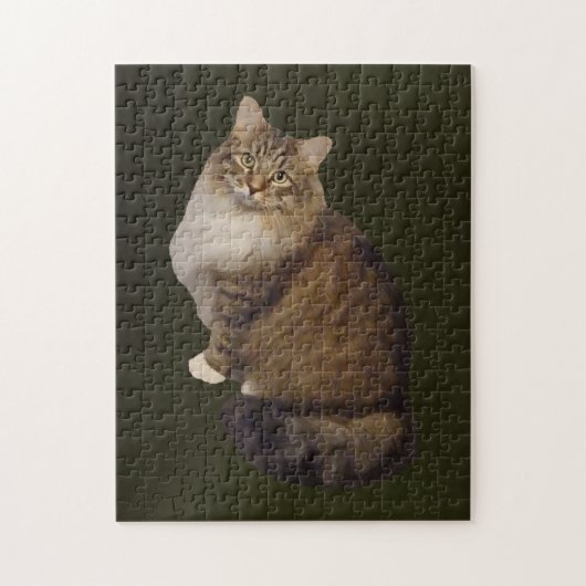 メインクーンの猫の肖像画 ジグソーパズル (縦)