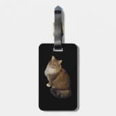 メインクーンの猫の肖像画 ラゲッジタグ (裏面縦)