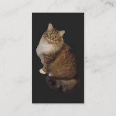 メインクーンの猫の肖像画 名刺 (裏面)