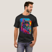 メインクーンの猫 夏 Tシャツ (正面フル)