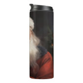 メインクーンウィズサンタクロースフェスティバルクリスマス タンブラー (回転右)