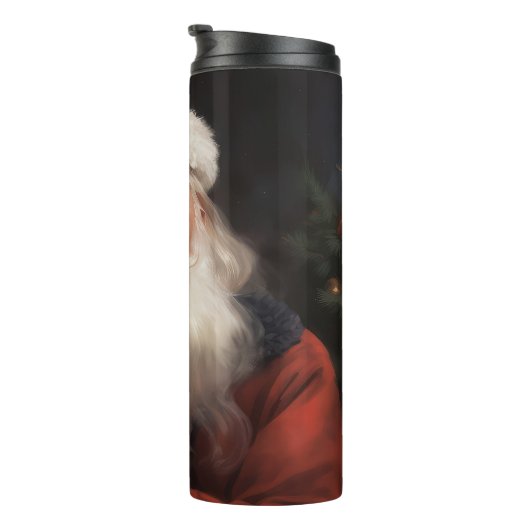 メインクーンウィズサンタクロースフェスティバルクリスマス タンブラー (回転右)