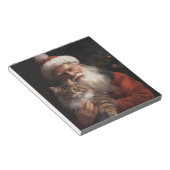 メインクーンウィズサンタクロースフェスティバルクリスマス ノートパッド (アングル)