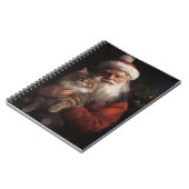 メインクーンウィズサンタクロースフェスティバルクリスマス ノートブック (左側)