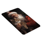 メインクーンウィズサンタクロースフェスティバルクリスマス マグネット (右側)