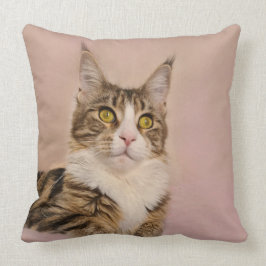 メインクーンキッテンポートレート クッション