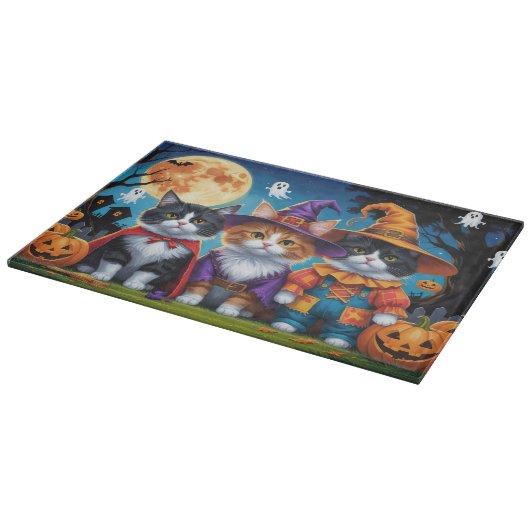 メインクーンキャッツカボンプキンハロウィンおもしろい カッティングボード (角)