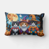 メインクーンキャッツカボンプキンハロウィンおもしろい ランバークッション (裏面)