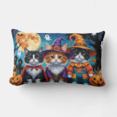 メインクーンキャッツカボンプキンハロウィンおもしろい ランバークッション (正面)