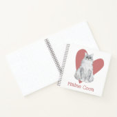 メインクーンキャットウォーター子猫ピンクハートジャーナル ノートブック (内部)